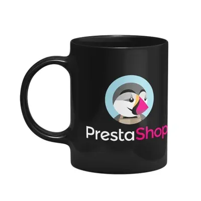 Caneca Dev, Prestashop, Cerâmica, 325ml, Preta