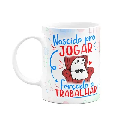 Caneca Flork Gamer - Nascido Pra Jogar Video Game! 325ml