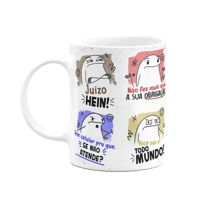Caneca Flork Pais - Falas De Pai - Branca, 325ml