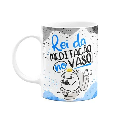 Caneca Divertida Flork- Rei Da Meditação No Vazo, 325ml