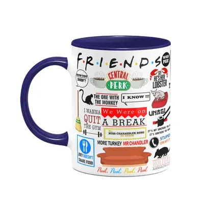 Caneca Icons Moments - Friends - B-blue Navy, 325ml