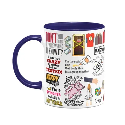 Caneca Icons Moments - The Big Bang Theory - B-blue Navy, 325ml