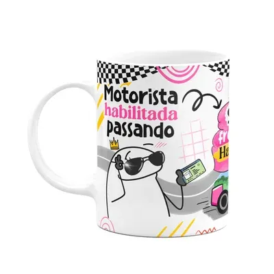 Caneca Divertida Flork - Motorista Habilitada