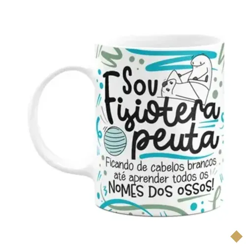 Caneca Flork Profissões, Sou Fisioterapeuta