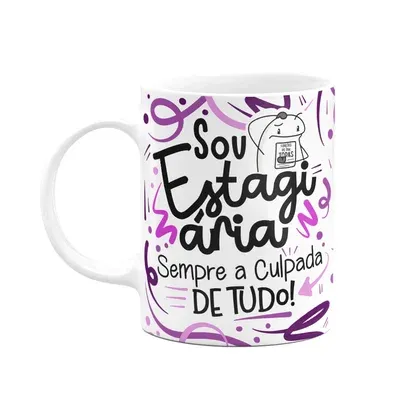 Caneca Flork Profissões, Sou Estagiária