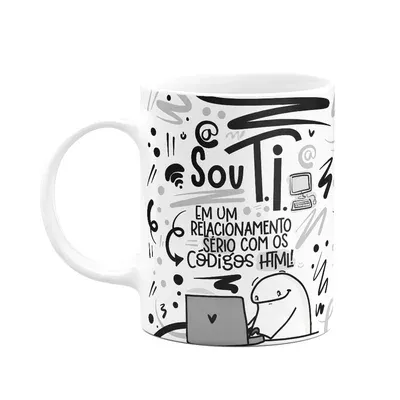 Caneca Flork Profissões, Sou Tecnologia Da Informação