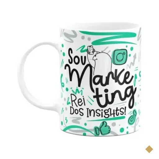 Caneca Flork Profissões, Sou Marketing Rei Dos Insights