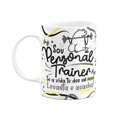 Caneca Flork Profissões, Sou Personal Trainer