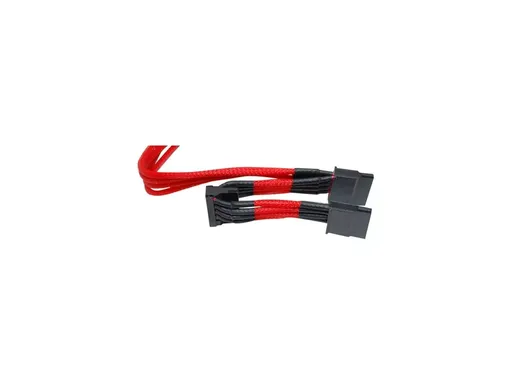 NZXT Cabo de Força Molex (4 Pinos) ~ SATA Power Triplo (Vermelho)