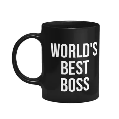 Caneca Geek,The Office World Best Boss,Preta