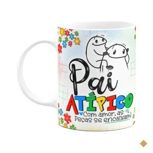 Caneca Flork Pais,Pai Atípico, Branca