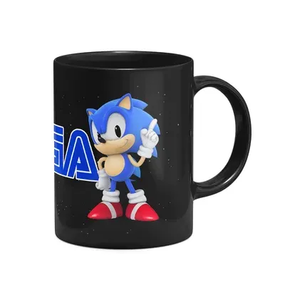 Caneca Gamer,sonic And Tails, Preta