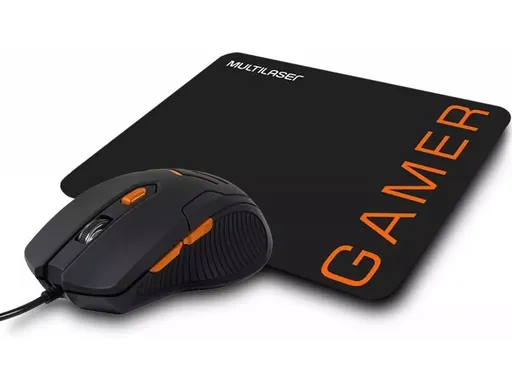 Kit Gamer Multilaser Combo - Mouse LED 3200dpi + Mousepad Speed Pequeno - MO274