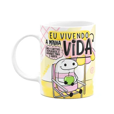 Caneca Divertida Flork Girl, Eu Vivendo A Minha Vida