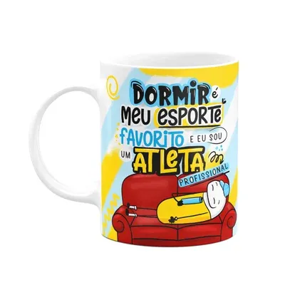 Caneca Divertida Flork Boy,Dormir É Meu Esporte Favorito!