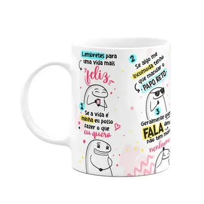 Caneca Divertida Flork,Lembretes Para Uma Vida Feliz