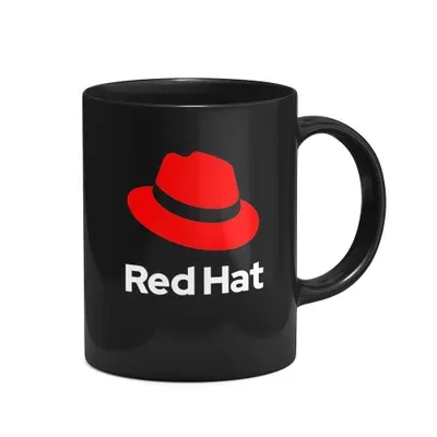 Caneca Geek Linux - New Red Hat Linux - Preta