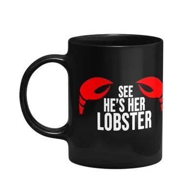 Caneca Geek - Friends  - See He's Her Lobster Preta