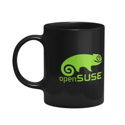 Caneca Geek Linux - Opensuse Linux -  Preta