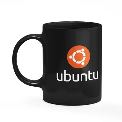 Caneca Geek Linux -  Ubuntu Linux - Preta