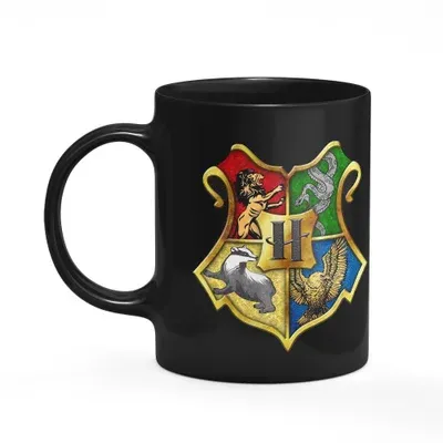 Caneca Geek -  Casas Harry Potter - Preta