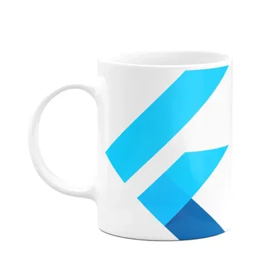 Caneca Dev - Flutter - Branca