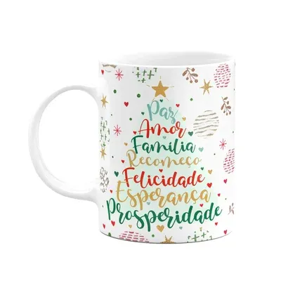 Caneca Jps Info Natal, Meus Desejos De Natal, Branca