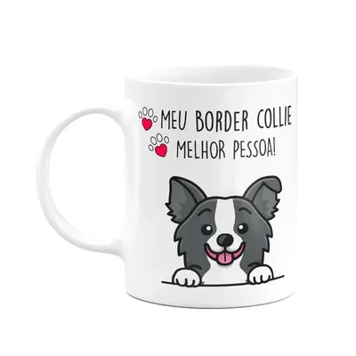 Caneca Jps Info Dog, Meu Border Collie Puppy, Melhor Pessoa!