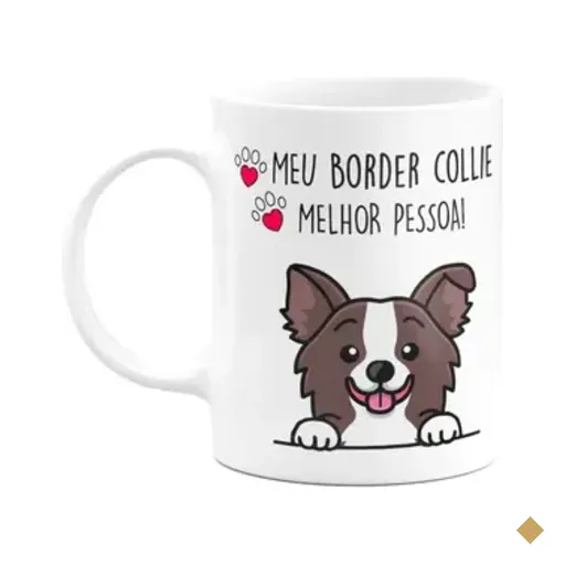 Caneca Jps Info Dog, Meu Border Collie Puppy, Melhor Pessoa! M2