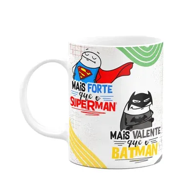 Caneca Geek Flork, Super Flork Heróis, Branca