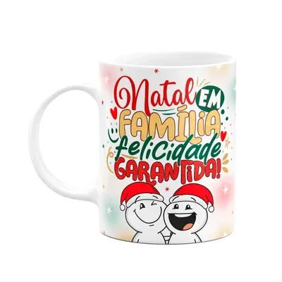 Caneca Divertida, Natal Em Família, Felicidade Garantida!