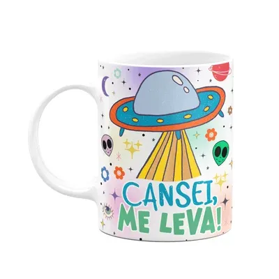 Caneca Divertida Vibes, Cansei, Me Leva!