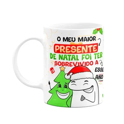 Caneca Flork Natal, Sobreviver Foi Meu Maior Presente