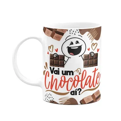 Caneca Páscoa Divertida - Vai Um Chocolate Ai?