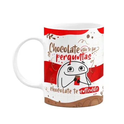 Caneca Flork Páscoa - Chocolate Não Te Faz Perguntas