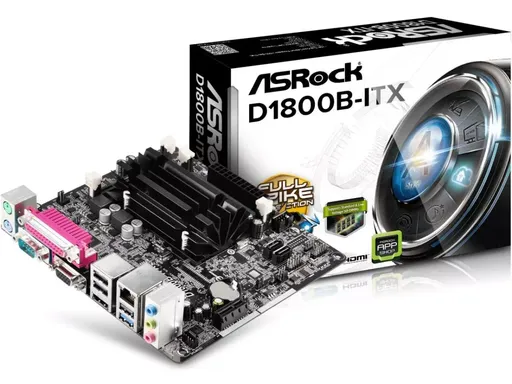 Placa Mãe ASRock D1800B-ITX (2.41GHz, Dual-Core) Celeron Mini ITX