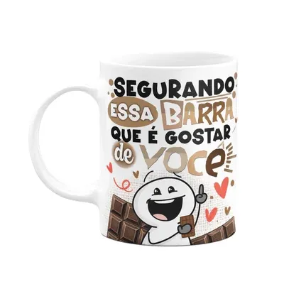 Caneca Páscoa Divertida - A Barra Que É Gostar De Você!