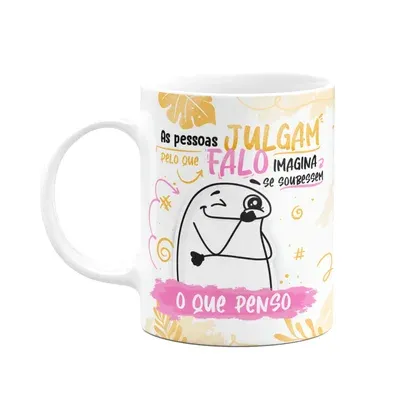 Caneca Divertida Flork - As Pessoas JuLGA m Pelo Que Falo