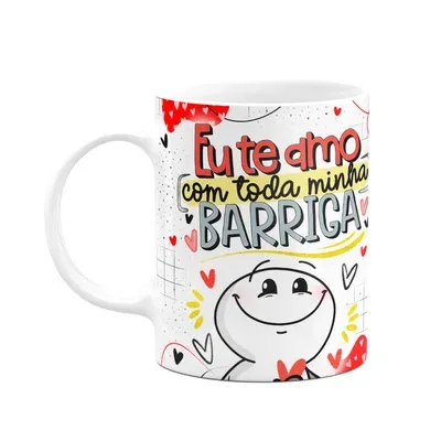 Caneca Funny Namorados - Te Amo Com Toda Minha Barriga