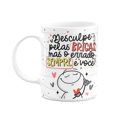 Caneca Funny Namorados - O Errado É Sempre Você