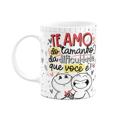 Caneca Funny Namorados - O Quanto Eu Te Amo