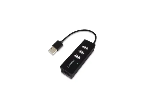 Comtac Conversor USB 2.0 - LAN 10/100 com HUB USB 3 portas