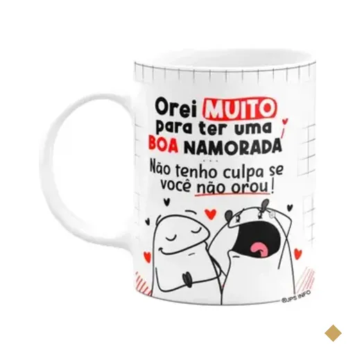 Caneca Flork Namorados - Orei Muito Pra Ter Uma Boa Namorada