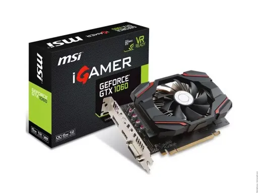 Placa de Vídeo MSI GeForce GTX 1060 IGamer OC 6GB GDDR5 192-bit PCI-E 3.0 x16 
