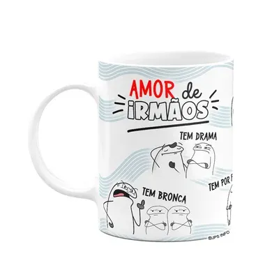 Caneca Flork Irmãos - Amor De Irmãos - M2 Branca