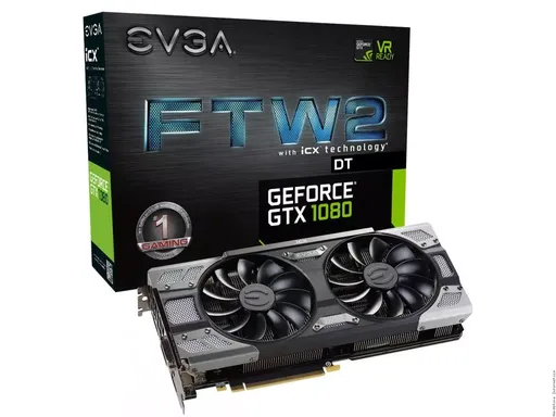 Placa de Vídeo EVGA GeForce GTX 1080 FTW2 DT Gaming 8GB GDDR5X 256-bit PCI…