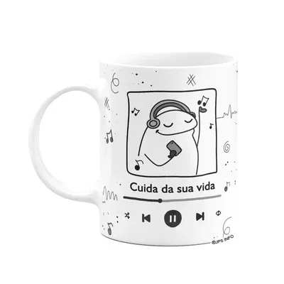Caneca Divertida Flork Music - Cuida Da Sua Vida