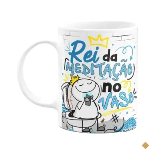 Caneca Funny Dia Dos Pais - Rei Da Meditação No Vazo