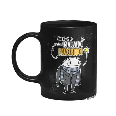 Caneca Flork - Você É O Meu Malvado Favorito! - Preta