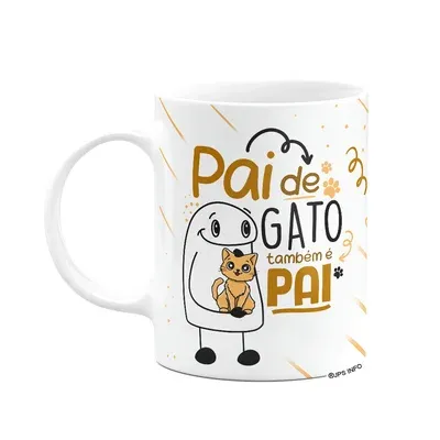 Caneca Flork Dia Dos Pais - Pai De Gato Também É Pai!